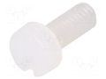 Screw; M4x10; 0.7; Head: cheese head; slotted; 1.3mm; polyamide DREMEC DR8G201M4X10