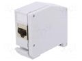 Coupler; Cat: 6a; Keystone; RJ45 socket x2; grey; Rail: TS35 LOGILINK LOG-MP0056