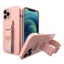 Rope Case Silicone Lanyard Cover Purse Lanyard Strap For Samsung Galaxy S22 Ultra Pink, Hurtel 5907769340581 5907769340581