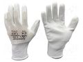 Protective gloves; ESD; S; white; <10MΩ EUROSTAT GROUP ERS-516801600B