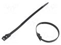Cable tie; double lock; L: 265mm; W: 9mm; black; polyamide; 540N BM GROUP BMN2690