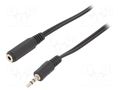 Cable; Jack 3.5mm 3pin socket,Jack 3.5mm 3pin plug; 2m; black GEMBIRD CCA-423-2M