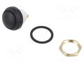 Switch: push-button; Pos: 2; SPST-NO; 0.01A/12VDC; OFF-ON; Ø13.58mm ITW LUMEX SWITCH W48-2-RB-N-BK-B