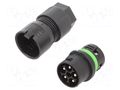 Connector: AC supply; screw terminal; male; 16A; 400V; ways: 5; 4+PE AAG STUCCHI 3801/V-M-5P-BK