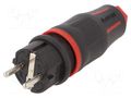 Connector: AC supply; male; plug; 2P+PE; 250VAC; 16A; black; PIN: 3 PCE 05721-SR