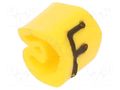 Markers; Marking: F; 1.3÷3mm; PVC; yellow; -30÷80°C; leaded; CLI C WEIDMÜLLER WM-0252111647