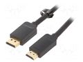 Cable; DisplayPort plug,HDMI plug; Len: 3m; black; 30AWG VENTION HADBI