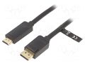 Cable; DisplayPort plug,HDMI plug; Len: 1.5m; black; 30AWG VENTION HAGBG