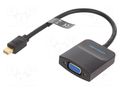 Converter; D-Sub 15pin HD socket,mini DisplayPort plug; 34AWG VENTION HBDBB