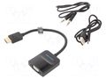 Converter; HDMI 1.4; Full HD 1080p; 0.15m; black VENTION 42161