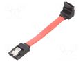 Cable: SATA; SATA plug,SATA plug angled; 0.1m; SATA III; red GEMBIRD CC-SATAM-DATA90-01