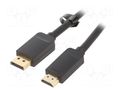 Cable; DisplayPort plug,HDMI plug; Len: 2m; black; 30AWG VENTION HADBH