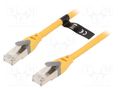 Patch cord; RJ45 plug,both sides; S/FTP; 6a; OFC; PVC; yellow; 2m VENTION IBHYH