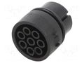 Connector: circular; contact insert; female; PIN: 8; w/o contacts BULGIN 12735/1