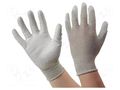 Protective gloves; ESD; L; beige ANTISTAT ATS-109-0432