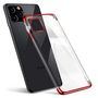 Clear Color case TPU gel cover with a metallic frame for Samsung Galaxy A13 5G red, Hurtel 5907769348150 5907769348150