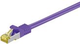 RJ45 Patch Cord CAT 6A S/FTP (PiMF), 500 MHz, with CAT 7 Raw Cable, violet, 1.5 m - LSZH halogen-free cable sheat, RJ45 plug (CAT6A), CU 91600