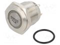 Switch: vandal resistant; Pos: 2; SPST-NO; 2A/48VDC; IP65; OFF-(ON) E-SWITCH PV6F240SS-311