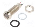 Indicator: LED; recessed; red; 24÷28VDC; Ø8.1mm; IP67; connectors MARL 508-501-23