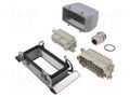 Connector: HDC; male + female; HE; PIN: 16; 16A; 500V; 16+PE; size 6 WEIDMÜLLER KIT-HE-P16.121M
