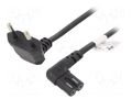 Cable; CEE 7/16 (C) plug angled,IEC C7 female angled; PVC; 1.5m Goobay SN16-02/07/015B