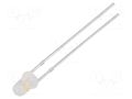 LED; red/warm white; 3mm; 30°; Front: convex; 2.1÷2.6/3.1÷3.6VDC OPTOSUPPLY OSRMP23132A