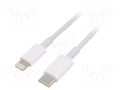 Cable; USB 2.0; Apple Lightning plug,USB C plug; nickel plated AKYGA AK-USB-35