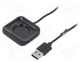 Cable: for smartwatch charging; 1m; 1A; black AKYGA AK-SW-34