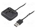 Cable: for smartwatch charging; 1m; 1A; black AKYGA AK-SW-34