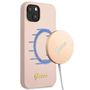 Guess GUHMP13MLSLMGLP iPhone 13 6.1&quot; light pink/light pink hardcase Silicone Script Gold Logo Magsafe, Guess 3666339037130 3666339037130