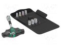 Wrench-set; 6-angles,socket spanner; Bit: 6-angles socket; 9pcs. WERA WERA.05023470001