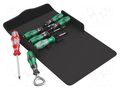 Kit: screwdrivers; square,Phillips,slot; Kraftform Plus-300 WERA WERA.05105626001