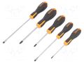 Kit: screwdrivers; Pozidriv®,slot; EVOX; 5pcs. BETA BE1203E/D5PZ