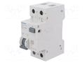 RCBO breaker; Inom: 10A; Ires: 30mA; Poles: 1+N; 230/400VAC; IP20 SIEMENS 5SU1356-7KK10
