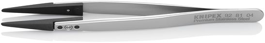 KNIPEX 92 81 04 Tweezers with exchangeable tips ESD Smooth 130 mm 92 81 04 4003773087151