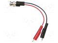 Test lead; BNC plug,aligator clip x2; Urated: 300V; Len: 0.1m MUELLER ELECTRIC BU-5131-A-4-0