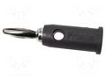 Connector: 4mm banana; plug; banana 4mm plug,Jackplug; 5A; black MUELLER ELECTRIC BU-P1809-0