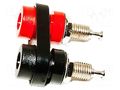 Connector: 4mm banana; socket; 15A; 30VAC; 60VDC; black; double MUELLER ELECTRIC BU-P2269