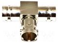Connector: BNC; female x3; BNC plug x3; 75Ω; -50÷150°C MUELLER ELECTRIC BU-P6738