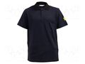 Polo shirt; ESD; M; cotton,polyester,conductive fibers ANTISTAT ATS-108-6511