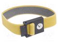 Wristband; ESD; 220mm; yellow; 100kΩ÷10MΩ; press stud male 4mm BERNSTEIN BRN-9-341-1