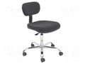 Chair; ESD; Seat dim: 460x430mm; Back dim: 360x210mm; 480÷610mm RT WORK ESD-CHAIR01
