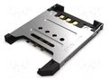 Connector: for cards; Mini SIM; with hinged cover; SMT; PIN: 6; 1A GCT SIM5051-6-0-18-00A