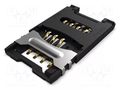 Connector: for cards; Mini SIM; with hinged cover; SMT; PIN: 6; 1A GCT SIM5055-6-1-25-00A