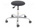 Stool; ESD; Seat dim: Ø370mm; 535÷715mm; Rsurf: 0.1÷1MΩ RT WORK ESD-STOOL08