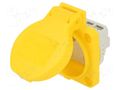 Connector: AC supply; socket; 2P+PE; 250VAC; 16A; yellow; PIN: 3 PCE 104-0E