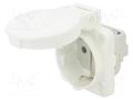 Connector: AC supply; socket; 2P+PE; 250VAC; 16A; white; PIN: 3; IP54 PCE 105-0W