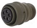 Connector: circular; plug; for cable; PIN: 5; female; soldering AMPHENOL MS3106A18-11S
