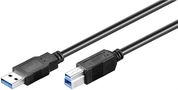 USB 3.0 Cable with USB-B, black, 1.8 m - USB 3.0 male (type A) > USB 3.0 male (type B) 93655