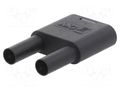 Connector: 4mm banana; banana 4mm socket x2,banana 4mm plug x2 STÄUBLI SKS2-4N-19-21
